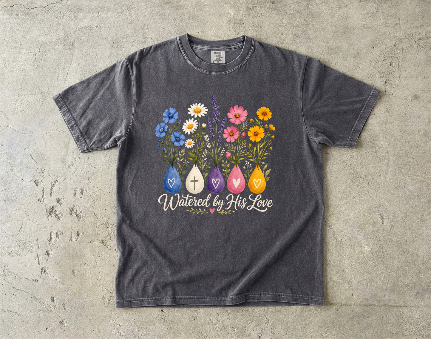 Watered by His Love Wildflower Shirt