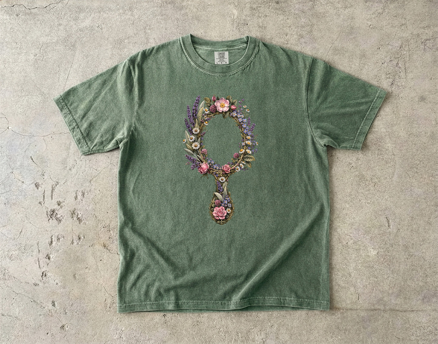 Antique Botanical Mirror Floral Shirt