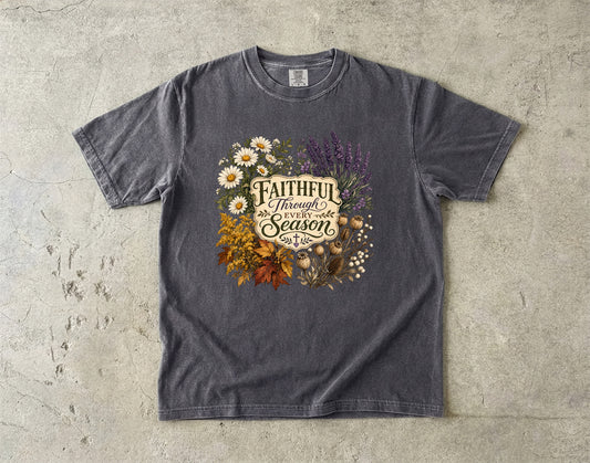 Faithful Through Every Season Floral Shirt