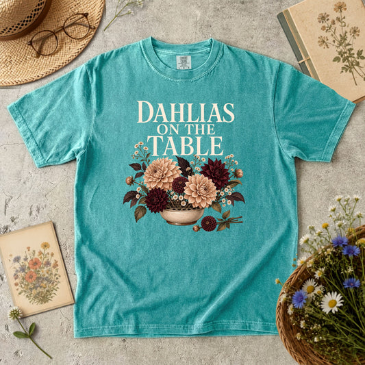 Dahlias on the Table T-Shirt