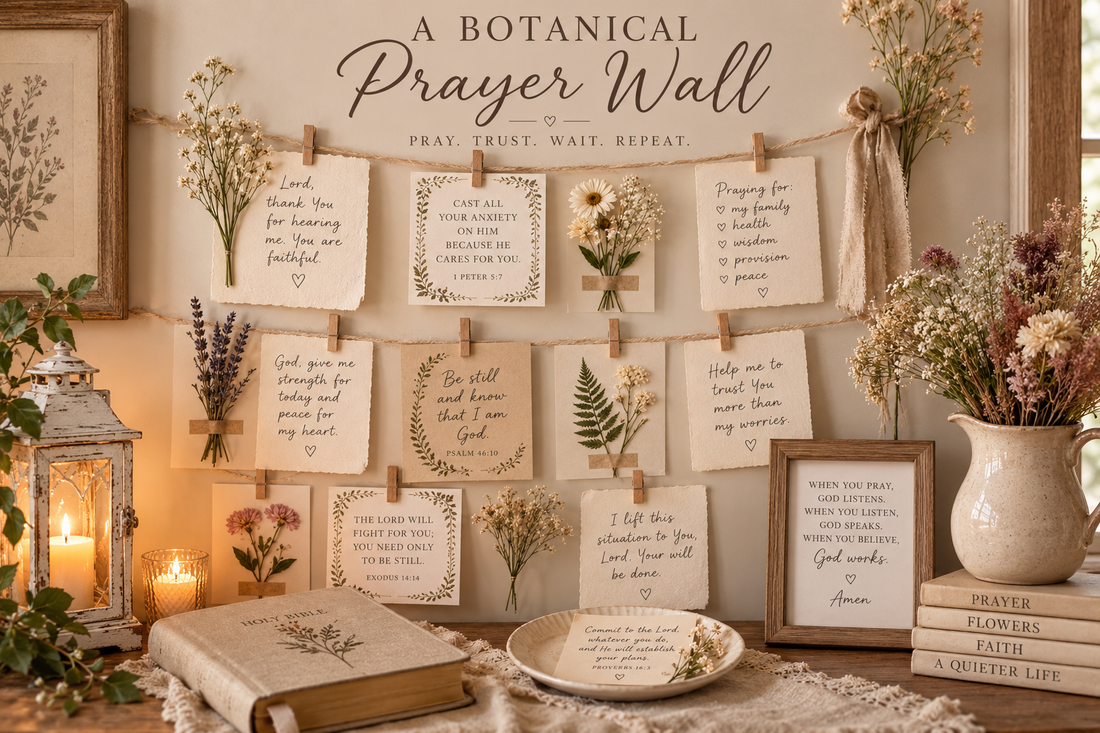 Pray. Trust. Wait. Repeat: Creating a Botanical Prayer Wall of Your Own