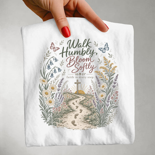 Walk Humbly, Bloom Softly T-shirt