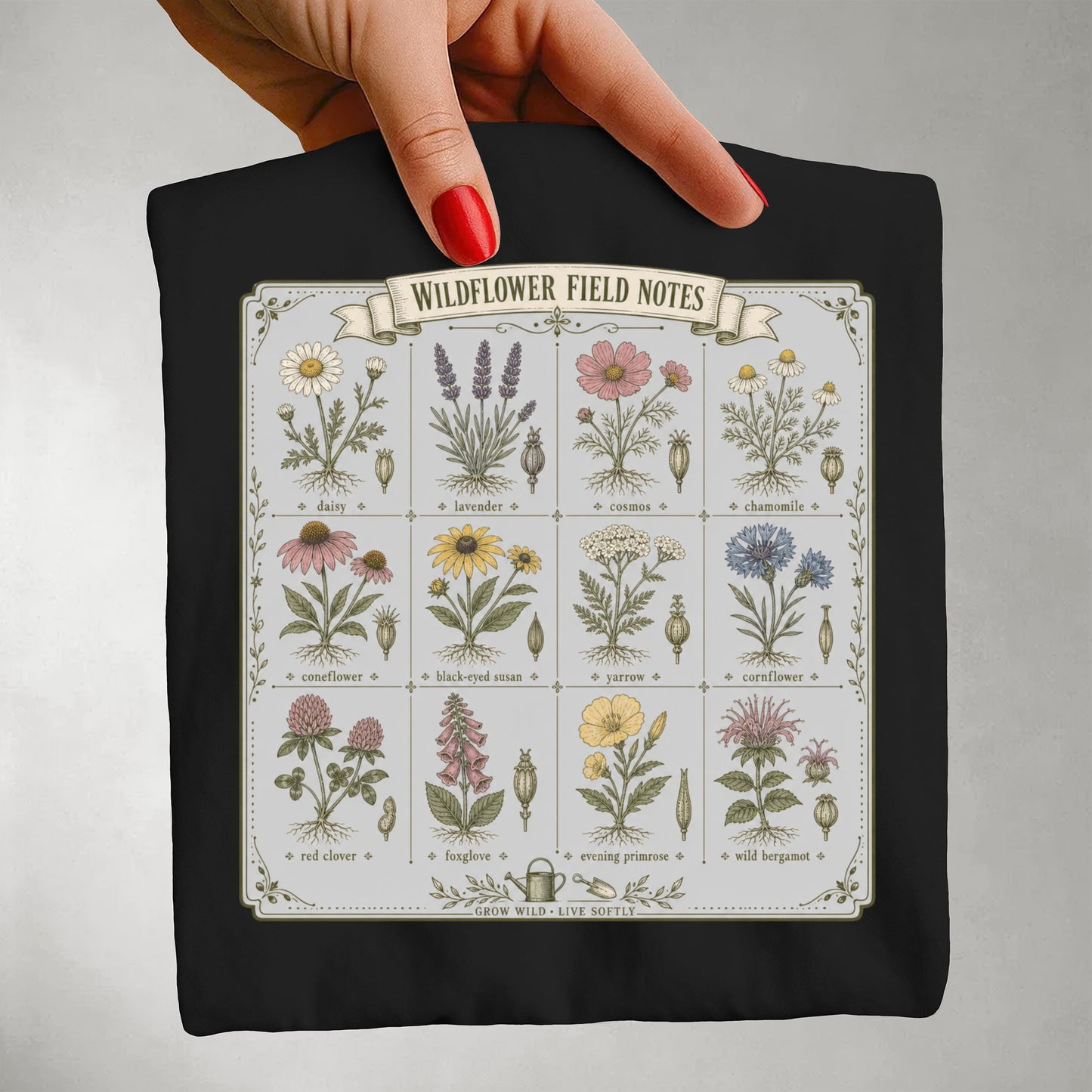 Wildflower Field Notes T-shirt