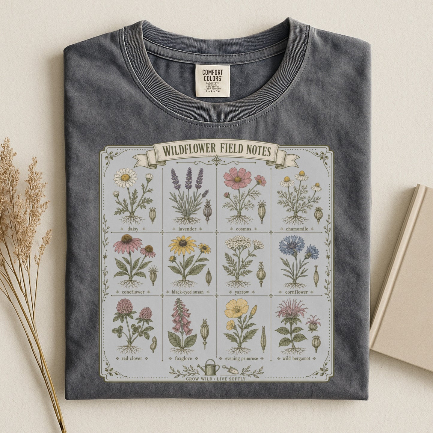 Wildflower Field Notes T-shirt