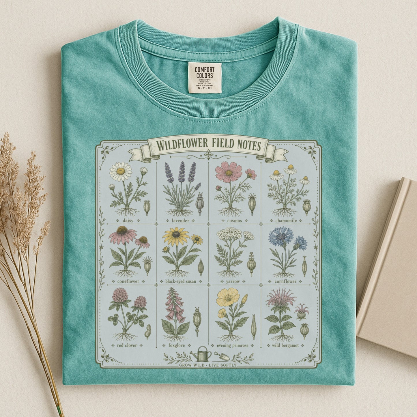 Wildflower Field Notes T-shirt