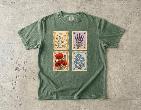 Heirloom Wildflower Stamps T-Shirt