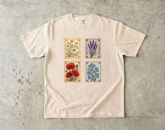 Heirloom Wildflower Stamps T-Shirt