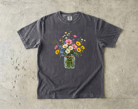 Gathered Wildflowers in a Jar T-Shirt