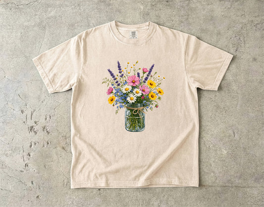 Gathered Wildflowers in a Jar T-Shirt