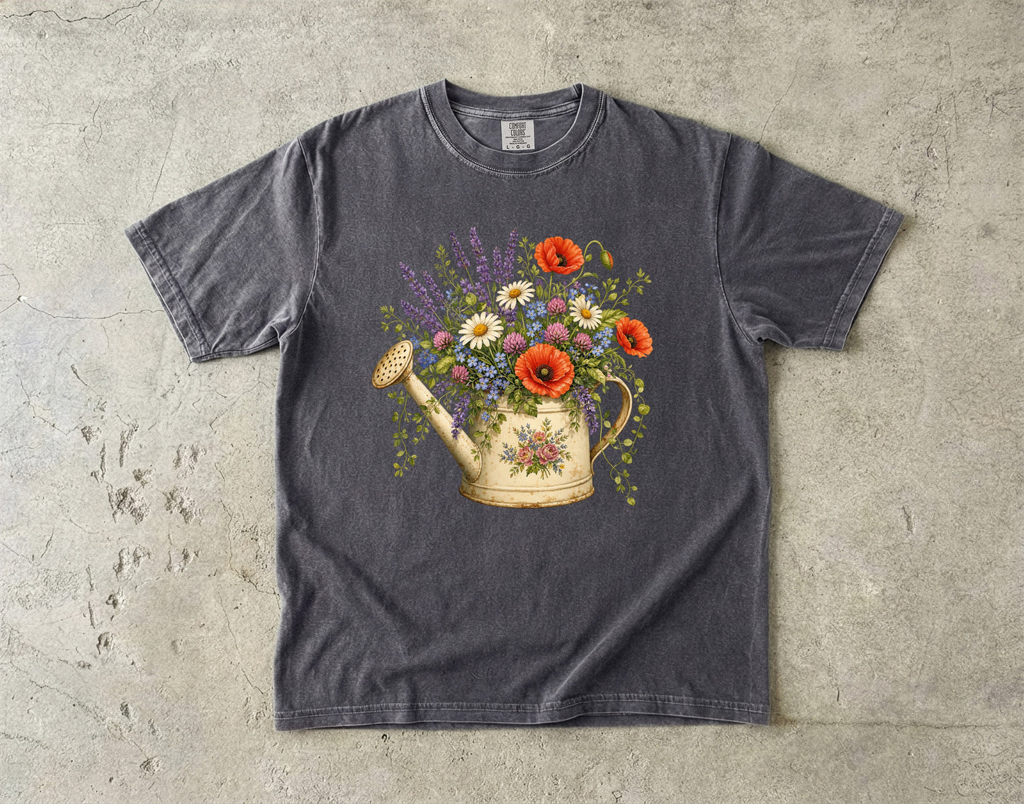Wildflower Watering Can Cottage Shirt