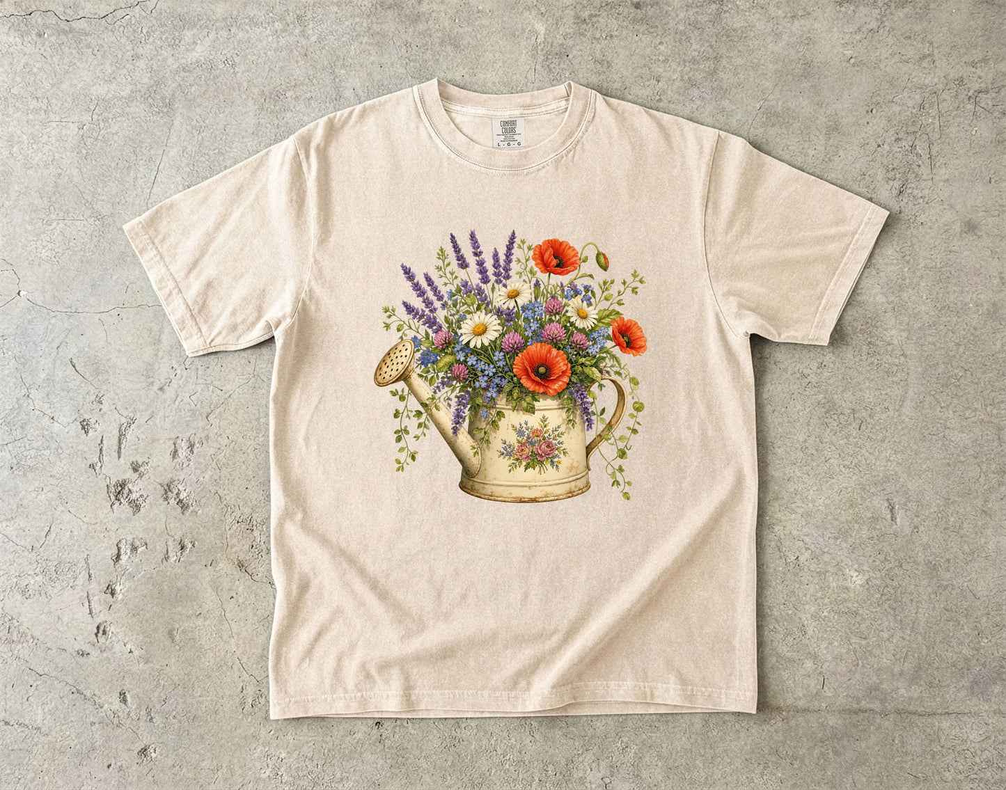 Wildflower Watering Can Cottage Shirt