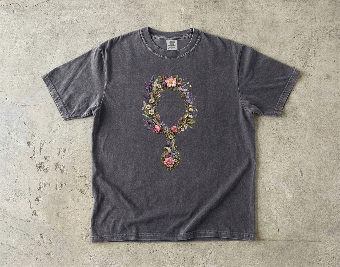Antique Botanical Mirror Floral Shirt