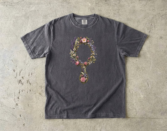 Antique Botanical Mirror Floral Shirt
