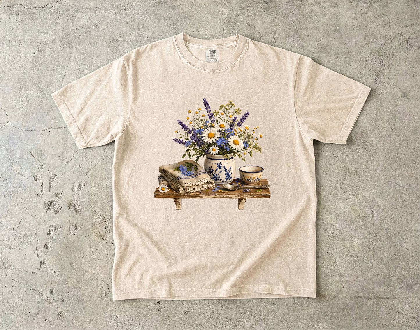 Wildflower Kitchen Shelf Cottage Shirt