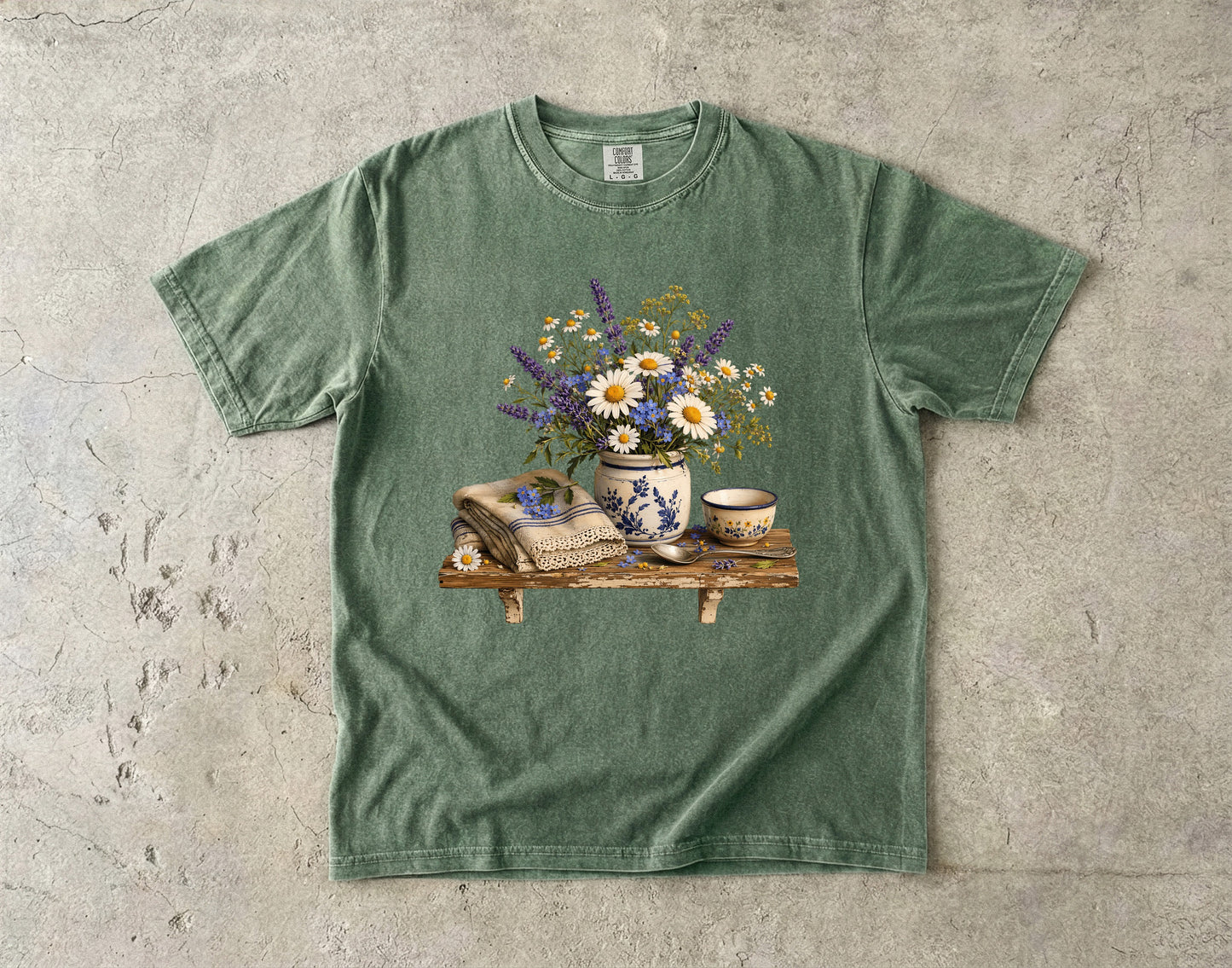 Wildflower Kitchen Shelf Cottage Shirt