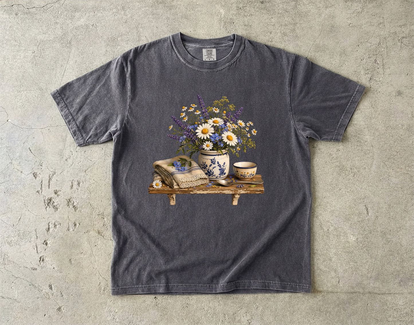 Wildflower Kitchen Shelf Cottage Shirt