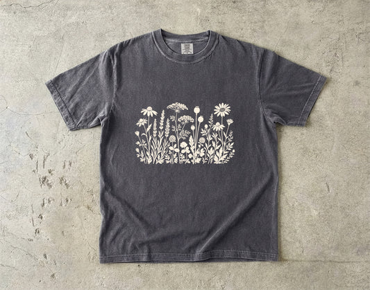 Ivory Wildflower Garden Row Shirt
