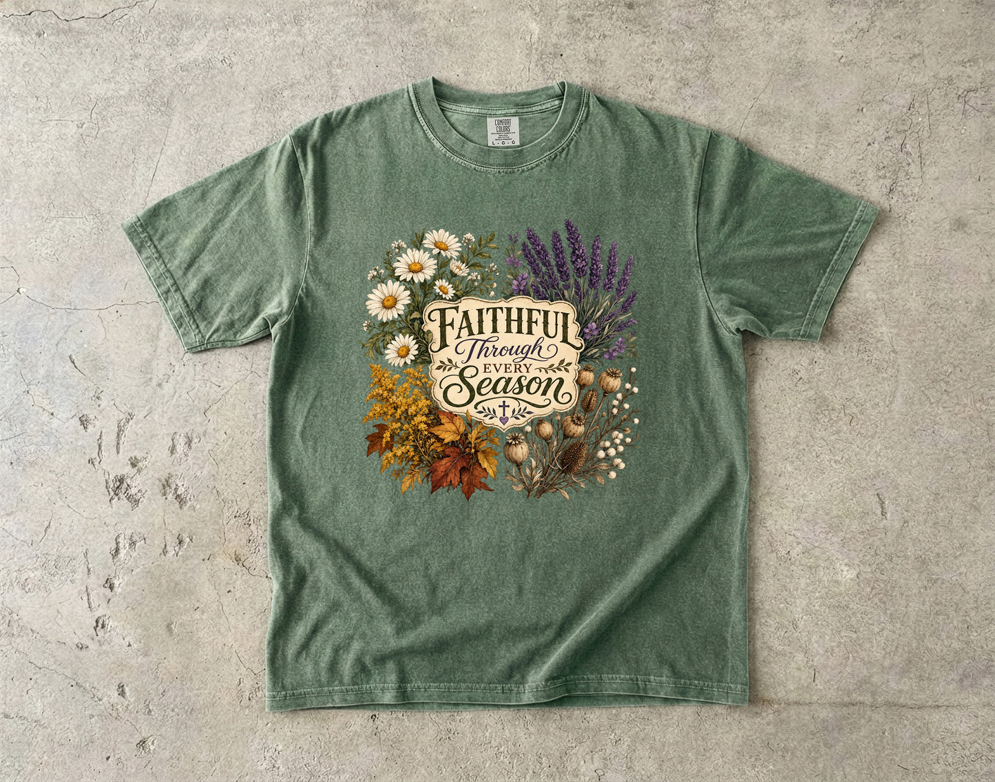 Faithful Through Every Season Floral Shirt