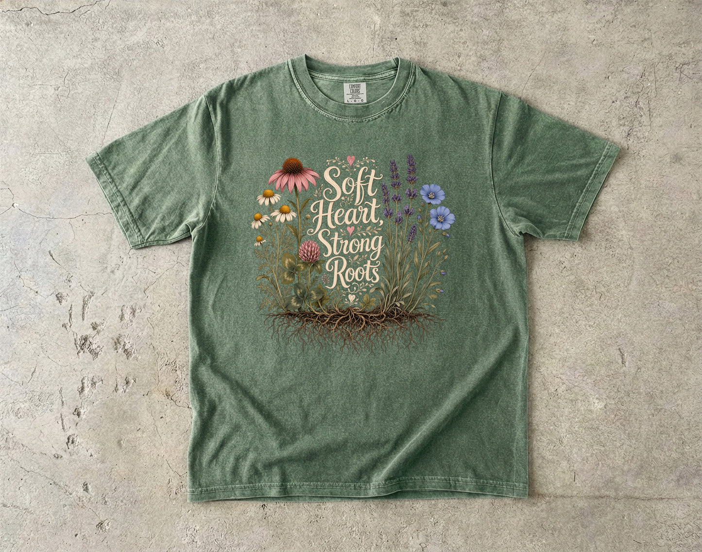 Soft Heart Strong Roots Wildflower Shirt