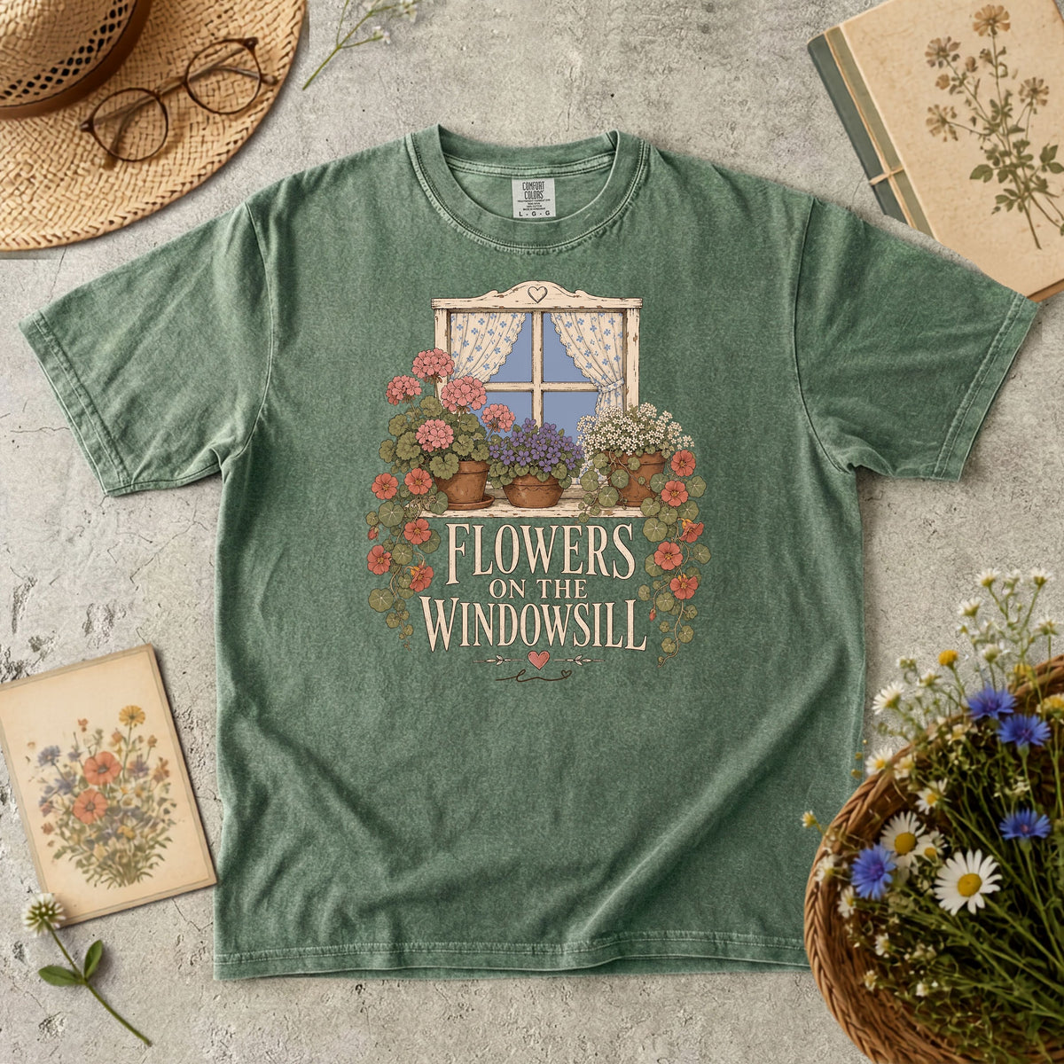 Flowers on the Windowsill T-Shirt