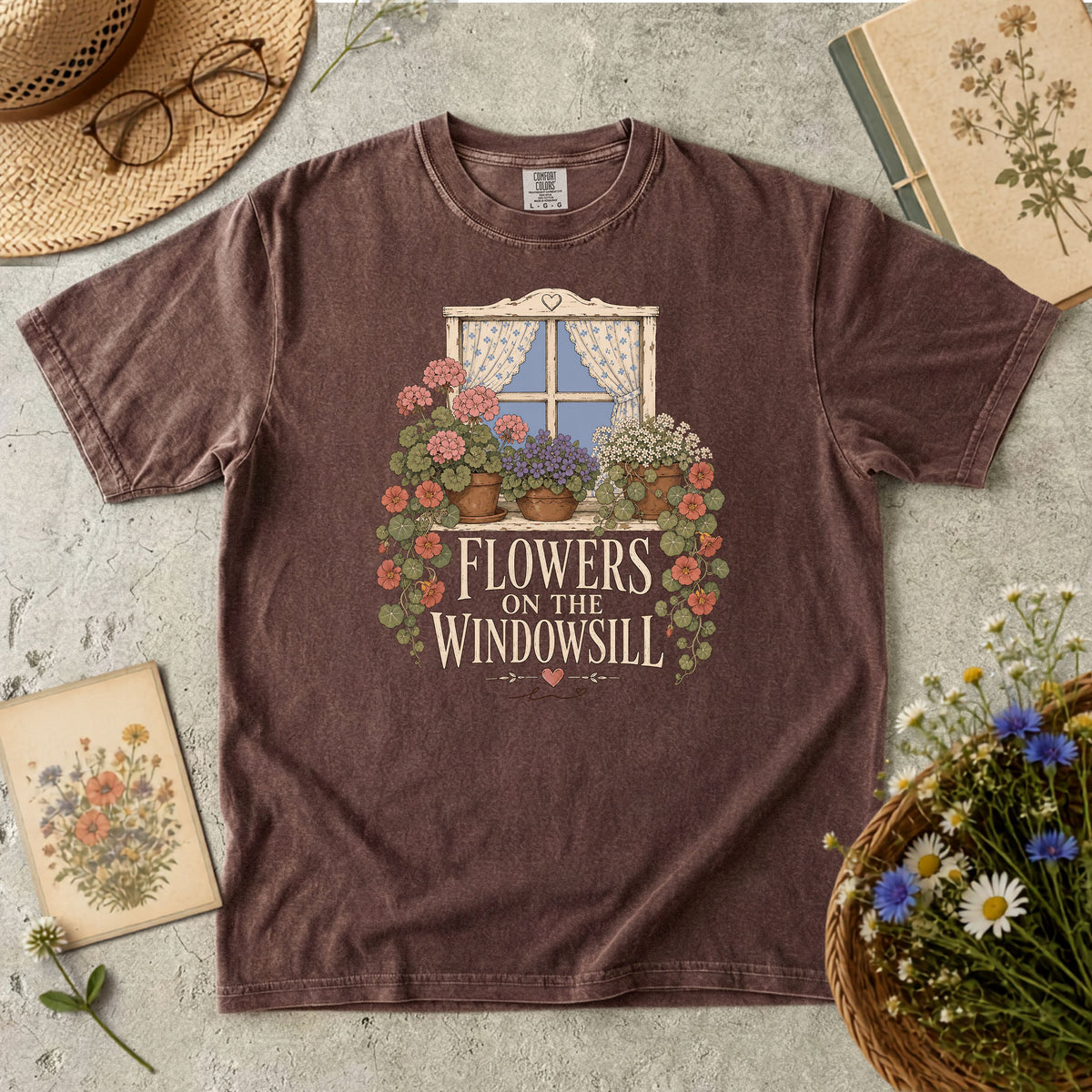 Flowers on the Windowsill T-Shirt