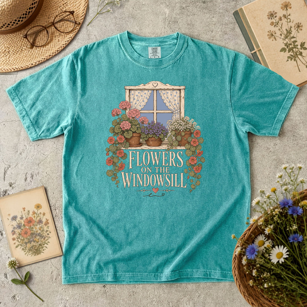 Flowers on the Windowsill T-Shirt