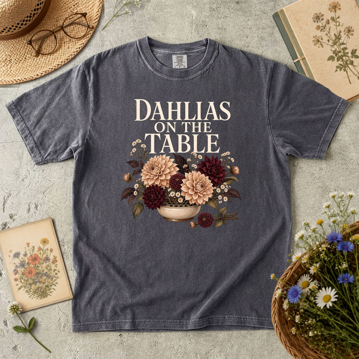 Dahlias on the Table T-Shirt