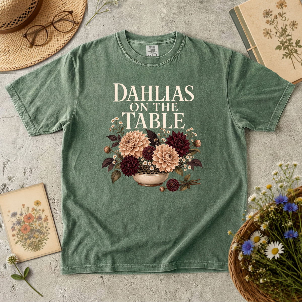 Dahlias on the Table T-Shirt