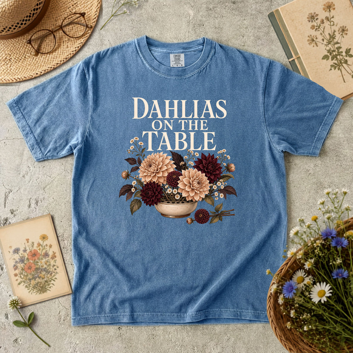 Dahlias on the Table T-Shirt
