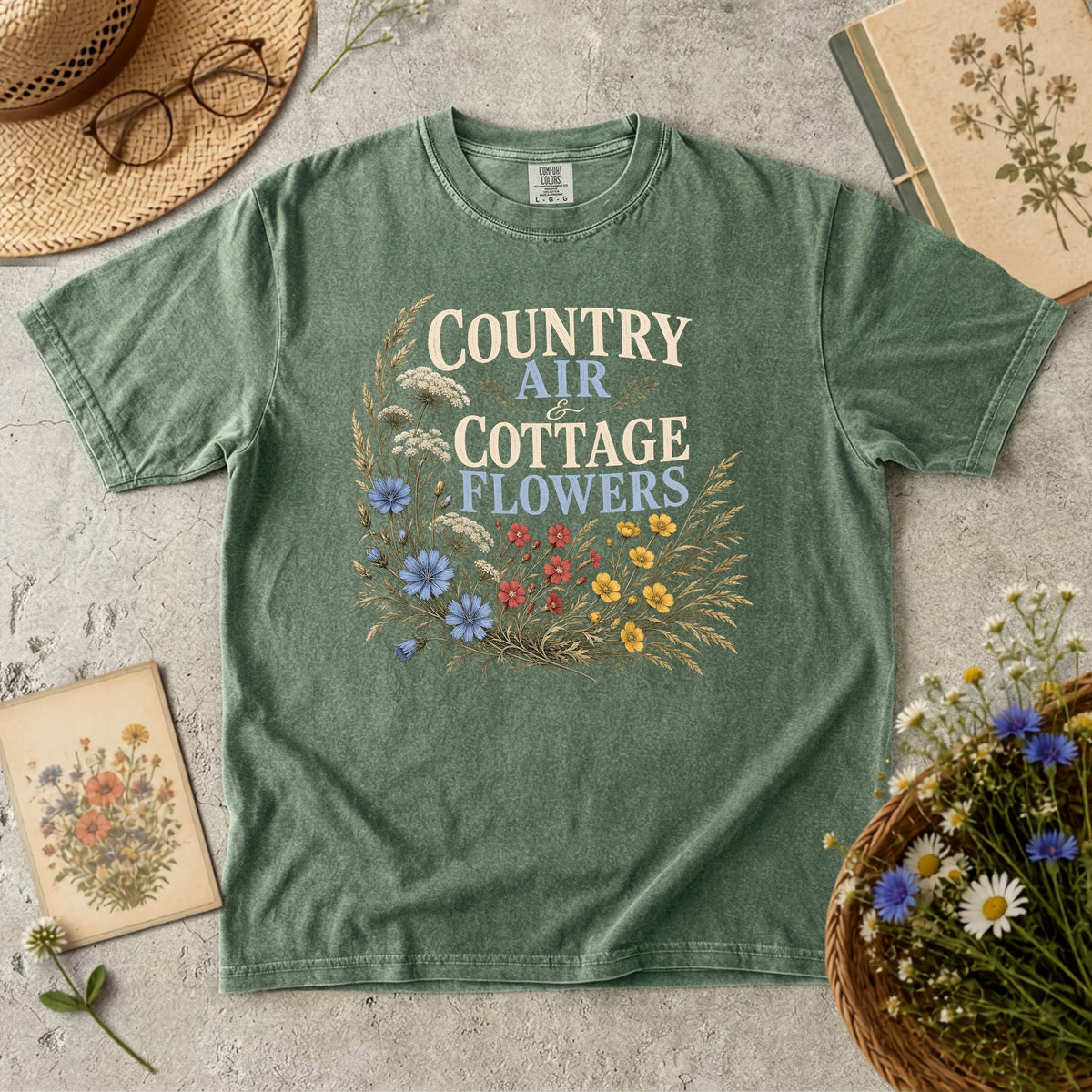 Country Air & Cottage Flowers T-Shirt