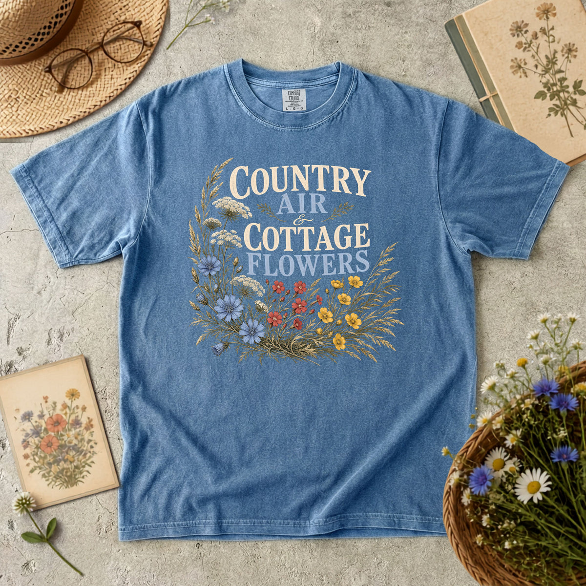 Country Air & Cottage Flowers T-Shirt