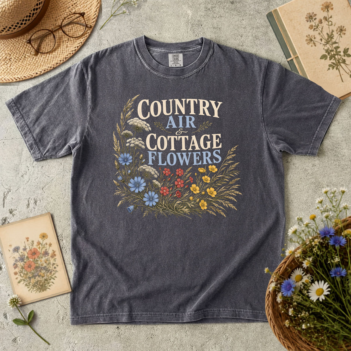 Country Air & Cottage Flowers T-Shirt