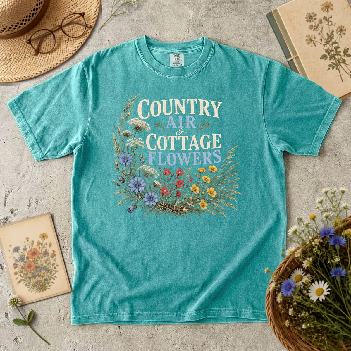 Country Air & Cottage Flowers T-Shirt