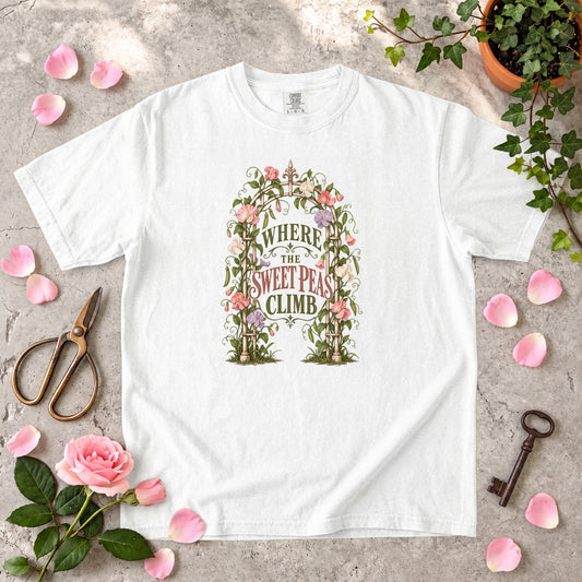 Where the Sweet Peas Climb T-Shirt