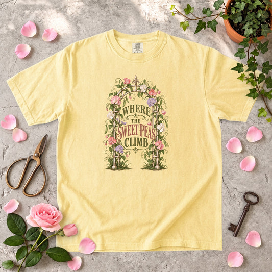 Where the Sweet Peas Climb T-Shirt