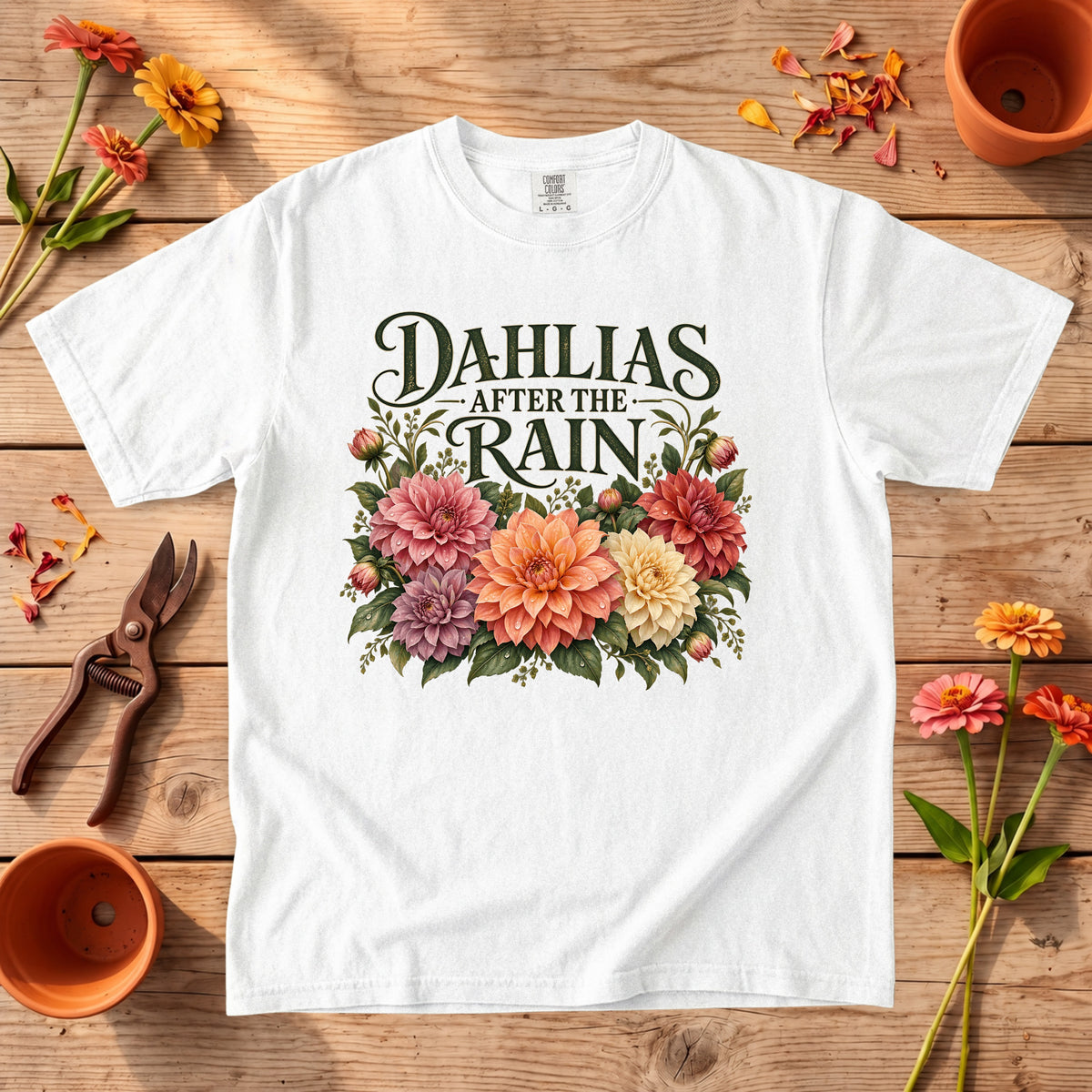 Dahlias After the Rain T-Shirt