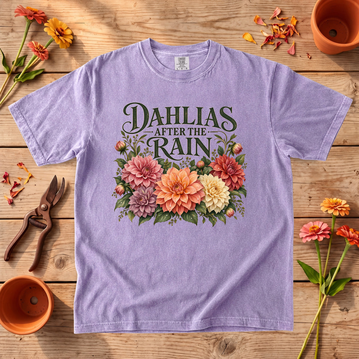 Dahlias After the Rain T-Shirt