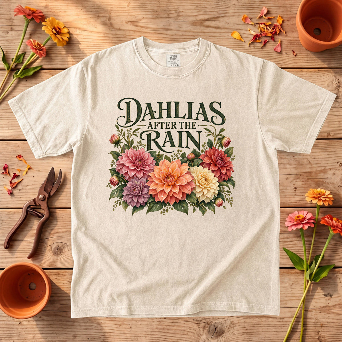 Dahlias After the Rain T-Shirt