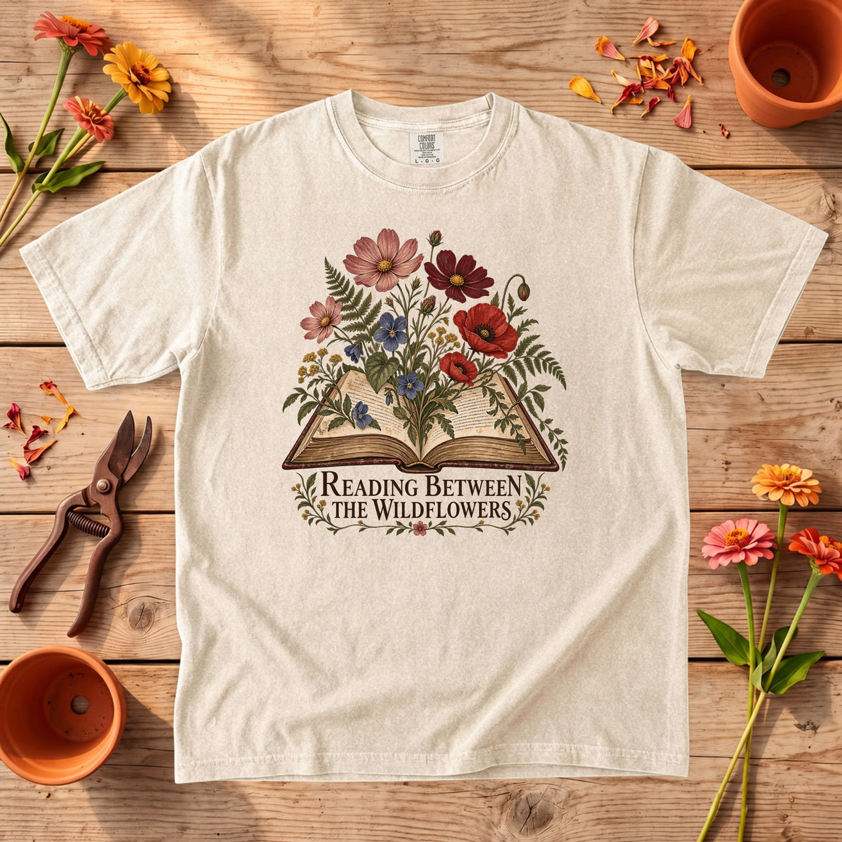 Reading Between the Wildflowers T-Shirt