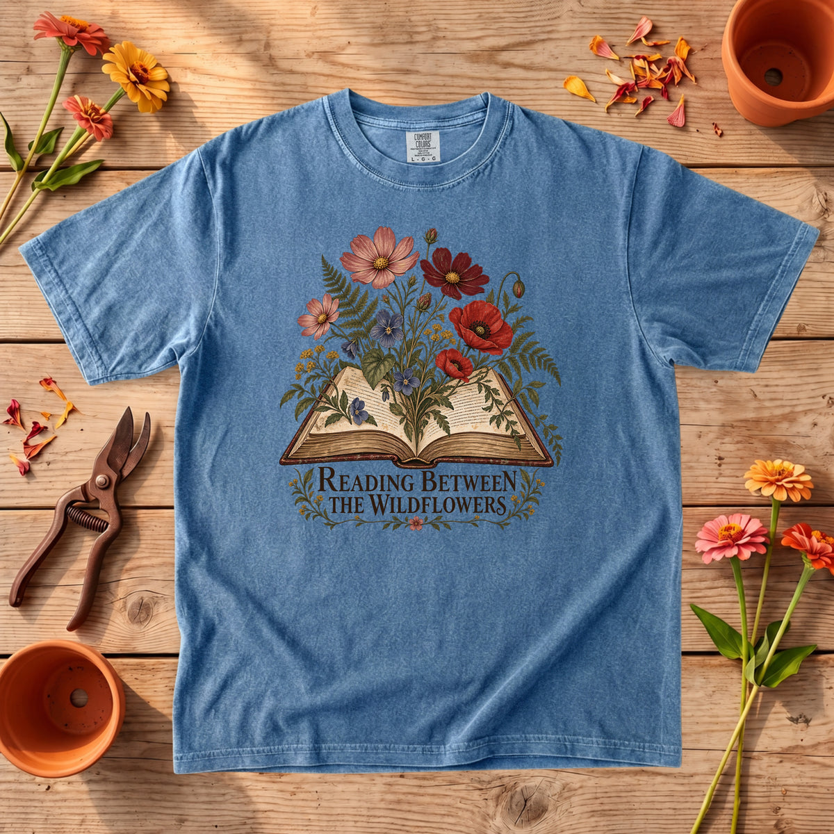 Reading Between the Wildflowers T-Shirt