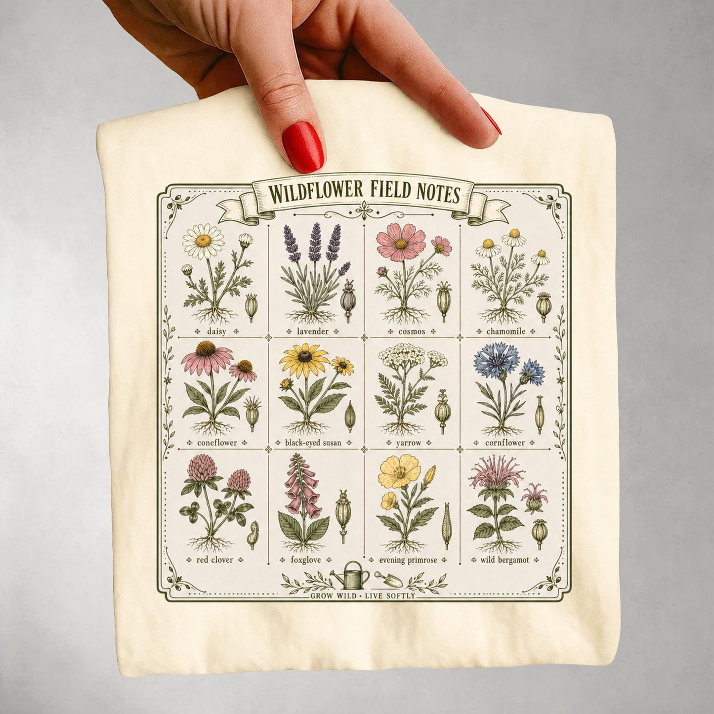 Wildflower Field Notes T-shirt